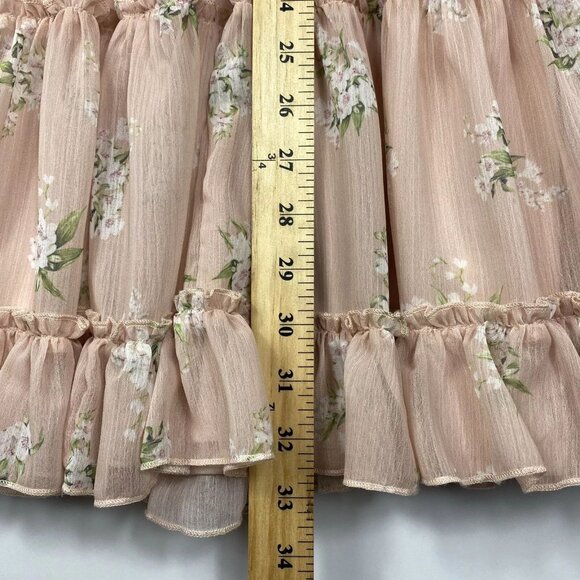 Show Me Your MuMu Pink Floral Coquette Ruffle Mumu Mini Dress - Picture 9 of 10